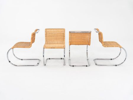 1970s Set of Four Mies Van Der Rohe for Thonet Cane MR10 Dining Chairs Cheap