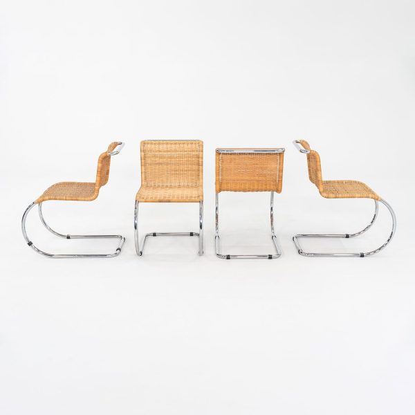 1970s Set of Four Mies Van Der Rohe for Thonet Cane MR10 Dining Chairs Cheap