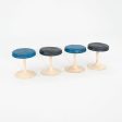 1960s Eero Saarinen for Knoll 152 White Tulip Stools 4x Available on Sale