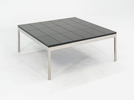 1974 Davis Allen and Gordon Bunshaft of SOM Coffee Table in Granite and Steel from Sears Tower 4x Available Online Sale