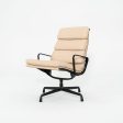 2010s Herman Miller Eames Soft Pad Lounge Chair with Black Frame and Tan Leather Supply