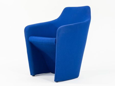 2017 Venus Armchair, Model VS1 by Simon Pengelly for Allermuir in Blue Hopsack Fabric Discount