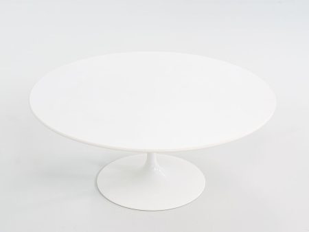 2016 Tulip Pedestal Coffee Table, Model 162TR by Eero Saarinen for Knoll in White Laminate 2x Available Online now