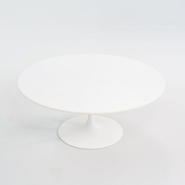 2016 Tulip Pedestal Coffee Table, Model 162TR by Eero Saarinen for Knoll in White Laminate 2x Available Online now