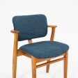 C. 1949 Set of Four Knoll Domus Dining Chairs by Ilmari Tapiovaara for with New Blue Fabric Fashion