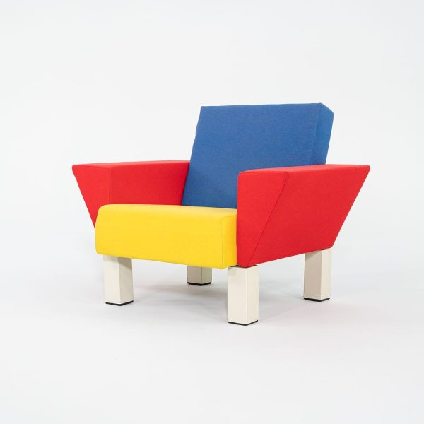 1990s Westside Lounge Chair by Ettore Sottsass for Knoll Studio in Multi-Color Fabric Online Sale