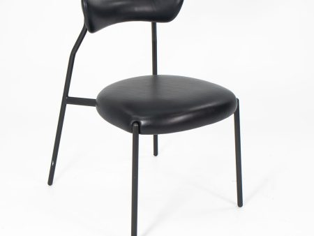 2019 Dragonfly Dining Chair by District Eight in Black Leather 3x Available Supply