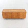 1970s Davis Allen of SOM Custom Oak and Chrome Credenza for General Fireproofing Co. 66 inch Supply