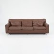 1990s Heli Three-Seat Sofa by Otto Zapf for Knoll Leather, Lacquered Wood, Enameled Aluminum, Steel For Sale