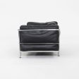 1970s Pair of Le Corbusier Jeanneret Perriand Cassina LC3 Club Lounge Chairs in Black Leather Discount