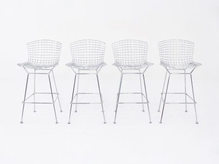 2010s Harry Bertoia for Knoll Bar Stool in Chrome 4x Available Online Sale