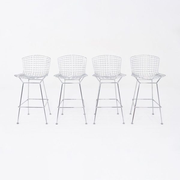 2010s Harry Bertoia for Knoll Bar Stool in Chrome 4x Available Online Sale