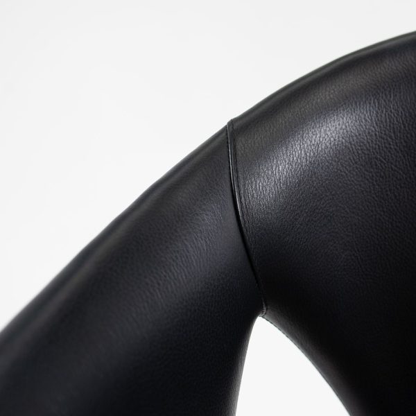 2013 Ginger Ale Chair by Roberto Lazzeroni for Poltrona Frau in Black Leather 1x Available Online Sale