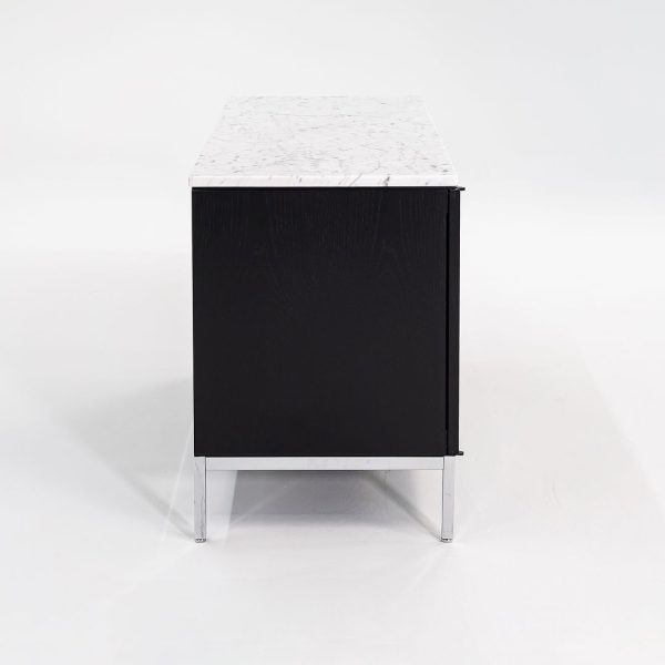 2019 2-Position Credenza Cabinet by Florence Knoll for Knoll in Ebonized Oak and Satin Carrara Marble Online