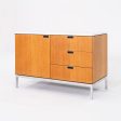 1981 Florence Knoll Two-Position Credenza   Cabinet in Oak and Marble on Sale