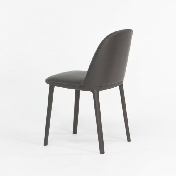 2019 Vitra Softshell Side Chair w Dark Brown Leather by Ronan & Erwan Bouroullec For Sale