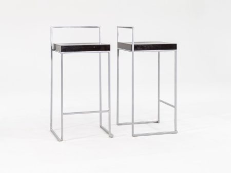 2000s Pair of Lapalma Cubo Counter Stools by Enzo Berti Hot on Sale