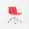 C. 2020 Lievore Altherr Molina for Arper Catifa Desk Chairs with Arms and Pnuematic Base in Red Fabric 4x Available on Sale