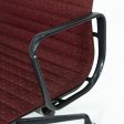 1998 Eames Aluminum Group Management Desk Chair by Ray and Charles Eames for Herman Miller in Dark Red Fabric with Dark Enamel Frame Online