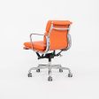 2010s Herman Miller Eames Soft Pad Management Desk Chair in Orange Leather 1x Available For Sale