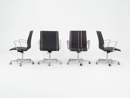 2012 Arne Jacobsen Oxford Low Desk Chair for Fritz Hansen in Fabric 4x Available Sale