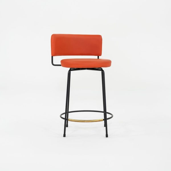 C. 2022 Grazia & Co Diiva Swivel Counter Stool in Orange 7x Available Sale