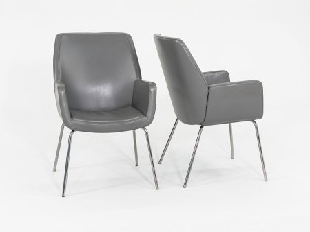 2014 Bindu Mid-Back Guest Chair by Brian Kane for Coalesse in Grey Leather 17x Available For Cheap