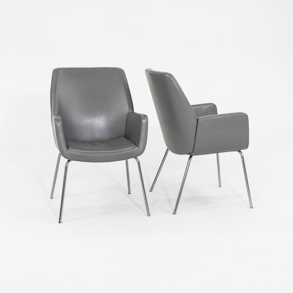 2014 Bindu Mid-Back Guest Chair by Brian Kane for Coalesse in Grey Leather 17x Available For Cheap