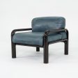 1990s Aulenti Armchair, Model 54-S1 by Gae Aulenti for Knoll in Blue Green Leather 8x Available Sale