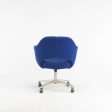 1974 Eero Saarinen for Knoll Rolling Executive Office Chair Original Blue Fabric Fashion