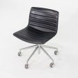 C. 2020 Lievore Altherr Molina for Arper Catifa Desk Chairs in Black Leather with Pnuematic Base 4x Available Sale