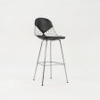 2010s Eames Wire Stool by Ray and Charles Eames for Herman Miller Steel, Leather, Padding, Plastic Online Sale