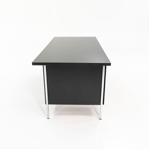 1960s Model 1503 by Florence Knoll Desk in Ebonized Wood and Chrome For Sale