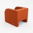 1970s Modern Orange Fabric Lounge or Club Chair with Arms Sale