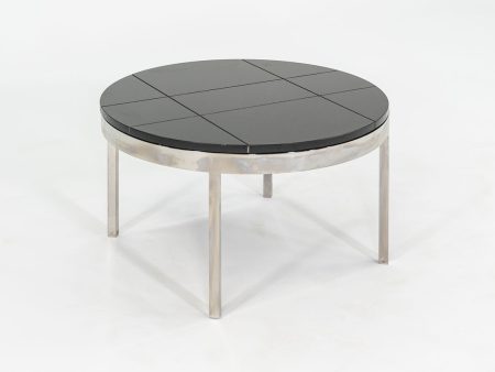 1974 Davis Allen and Gordon Bunshaft of SOM Coffee   End Table in Granite and Steel from Sears Tower 4x Available on Sale