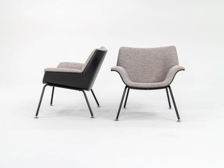 2016 Swoop Plywood Lounge Chair by Brian Kane for Herman Miller in Ebonized Wood and Grey Fabric Supply