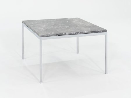 2016 Florence Knoll End Table 2515T by Florence Knoll for Knoll in Chromed Steel and Marble Sale