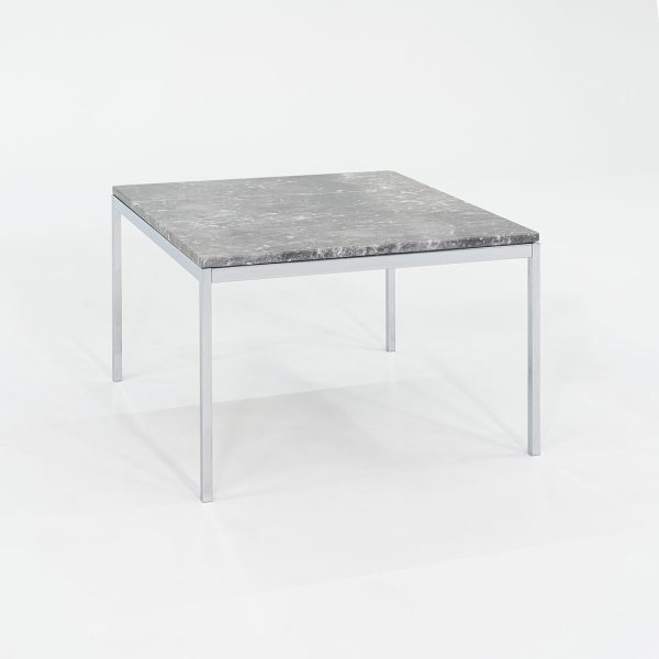 2016 Florence Knoll End Table 2515T by Florence Knoll for Knoll in Chromed Steel and Marble Sale