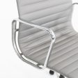 2010s Eames Aluminum Group Management Desk Chair by Ray and Charles Eames for Herman Miller in Grey Leather For Sale