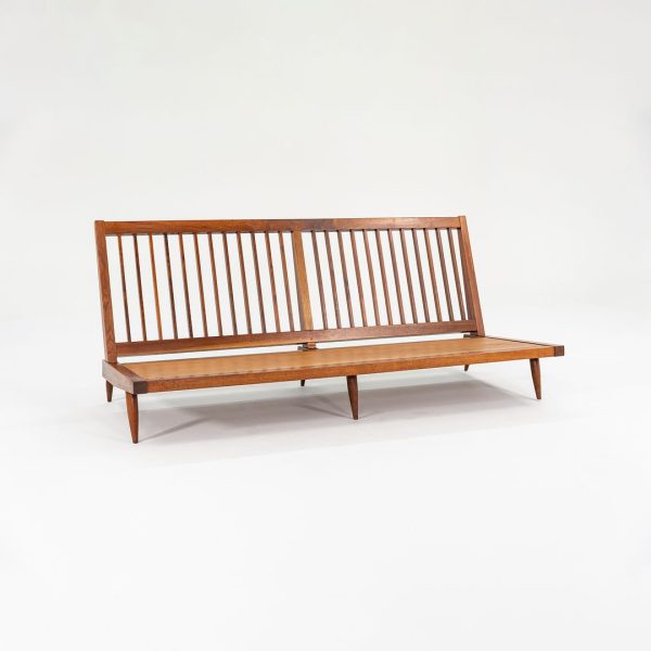 1950s Three Seat Slatted Settee Sofa by George Nakashima in Black Walnut Online now