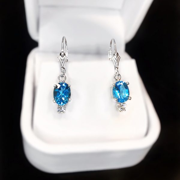 Genuine Swiss Topaz Earrings on Sale