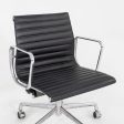 2010s Herman Miller Eames Aluminum Group Management Desk Chair in Black Leather 7x Available Cheap