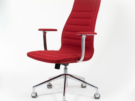 2006 Lotus Medium Back Desk Chair by Jasper Morrison for Cappellini in Red Fabric For Cheap