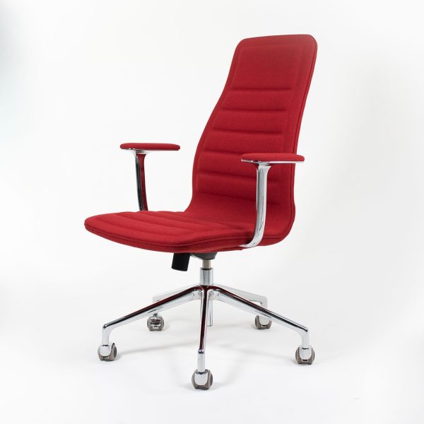 2006 Lotus Medium Back Desk Chair by Jasper Morrison for Cappellini in Red Fabric For Cheap