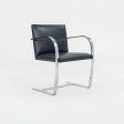 2000s Mies Van Der Rohe for Knoll Brno Chairs in Dark Blue Leather 12+ Available Online Sale