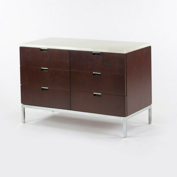 1970s Florence Knoll International 6 Drawer Credenza Dresser Cabinet with Marble Top Online Hot Sale