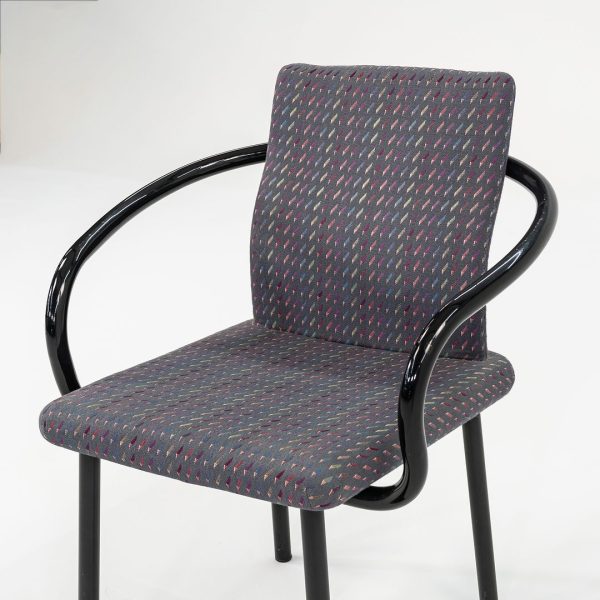 1986 Pair of Mandarin Chair by Ettore Sottsass for Knoll in Patterned Fabric Discount