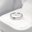 Band- Greek Key Patterned Ring Sterling Silver Stackable Cheap