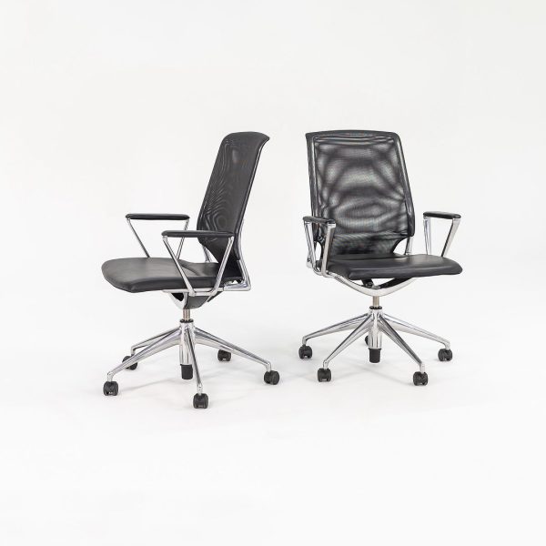 2008 Meda Conference chair by Alberto Meda for Vitra in Mesh with Leather Seats Sets Available For Discount