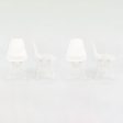 2014 Set of Four Eames Plastic Shell Chairs in White with Eiffel Base Online Sale